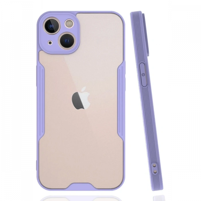 Mey İthalat®   iPhone 14 Plus Kılıf Platin Silikon - Lila