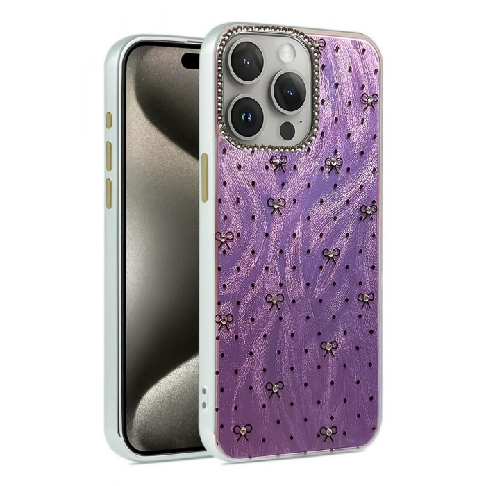Mey İthalat®   iPhone 14 Pro Kılıf Blade Aynalı Desenli Kapak - Desen 2