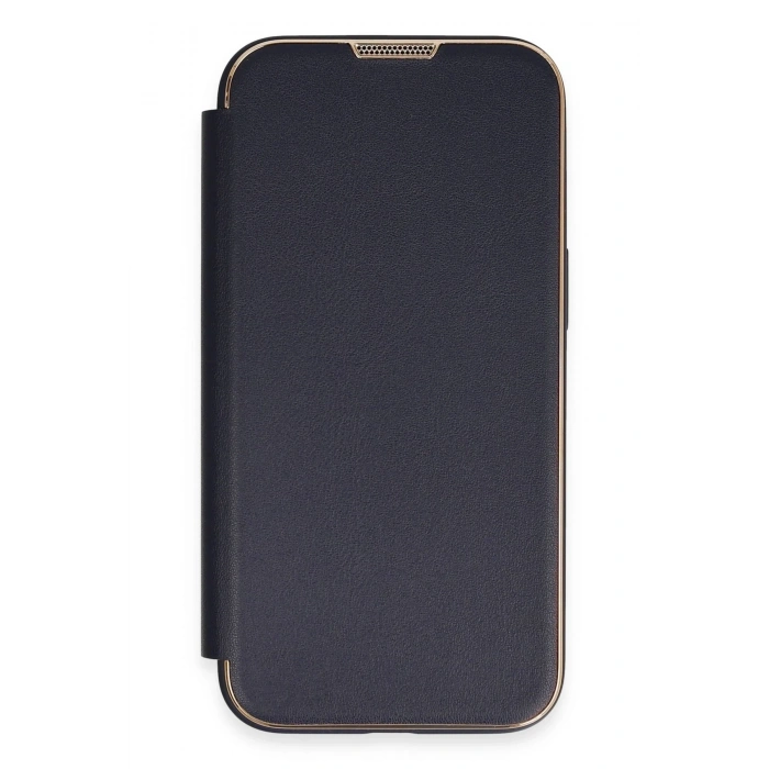 Mey İthalat®   iPhone 14 Pro Kılıf Dolpin Kapaklı - Lacivert