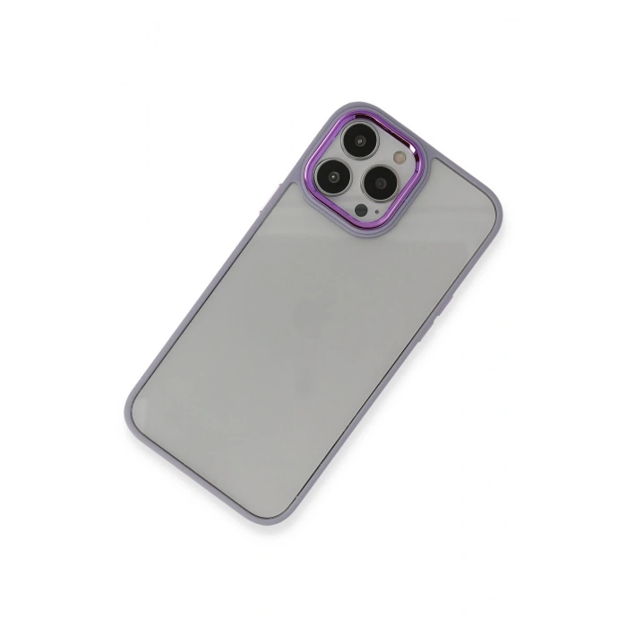 Mey İthalat®   iPhone 14 Pro Kılıf Dora Kapak - Lila