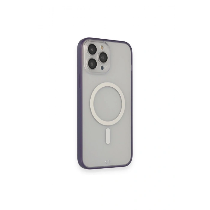 Mey İthalat®   iPhone 14 Pro Kılıf Grand Magneticsafe Kapak - Mor