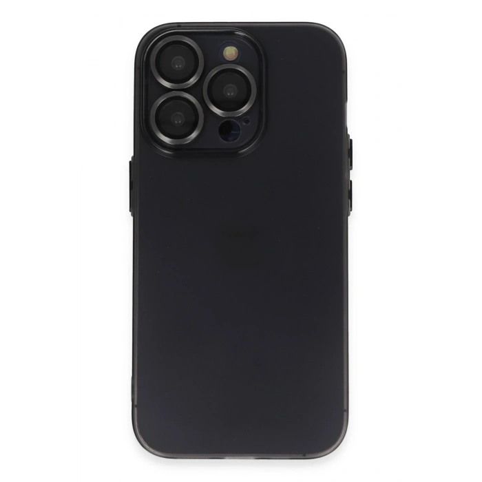 Mey İthalat®   iPhone 14 Pro Kılıf Luko Lens Silikon - Siyah