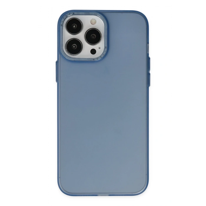 Mey İthalat®   iPhone 14 Pro Kılıf Modos Metal Kapak - Lacivert