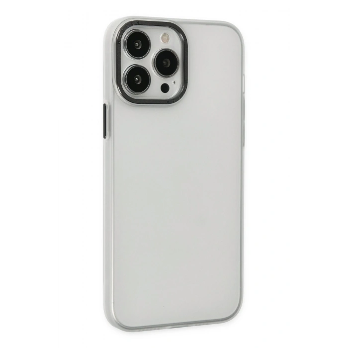 Mey İthalat®   iPhone 14 Pro Kılıf Modos Metal Kapak - Şeffaf