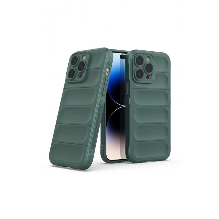 Mey İthalat®   iPhone 14 Pro Kılıf Optimum Silikon - Koyu Yeşil