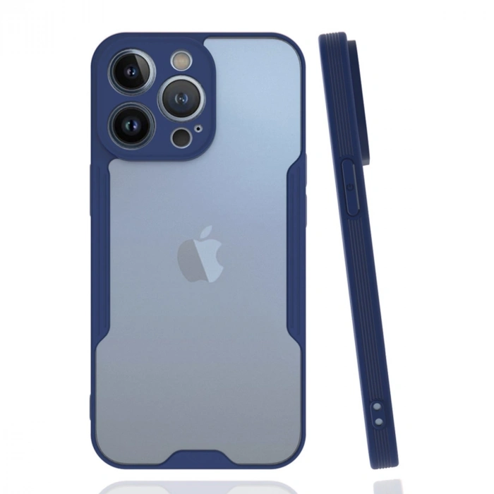 Mey İthalat®   iPhone 14 Pro Kılıf Platin Silikon - Lacivert