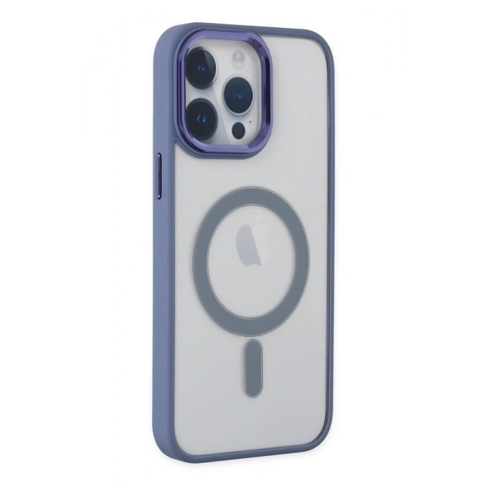 Mey İthalat®   iPhone 14 Pro Kılıf Room Magneticsafe Silikon - Sierra Blue