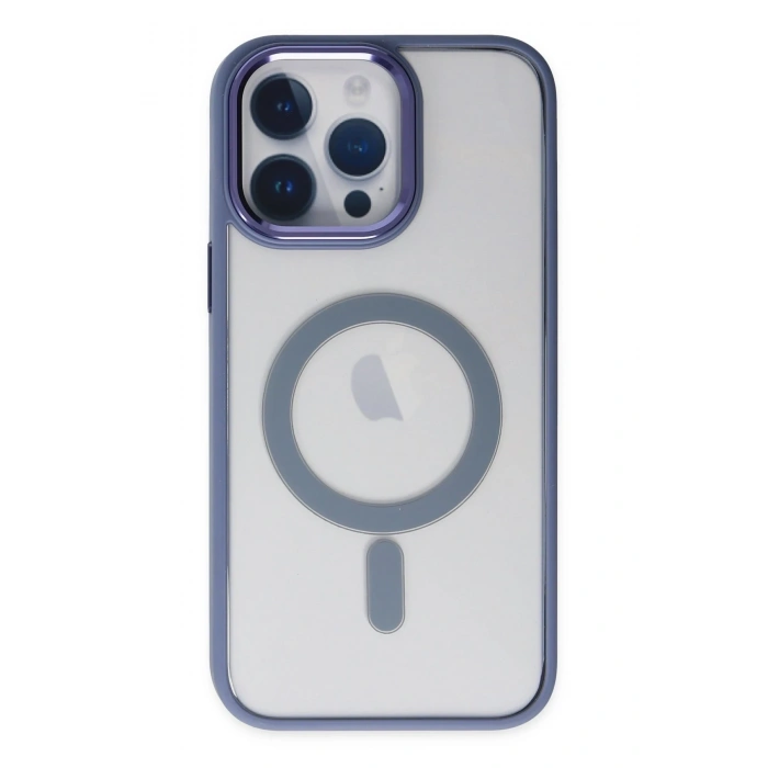 Mey İthalat®   iPhone 14 Pro Kılıf Room Magneticsafe Silikon - Sierra Blue