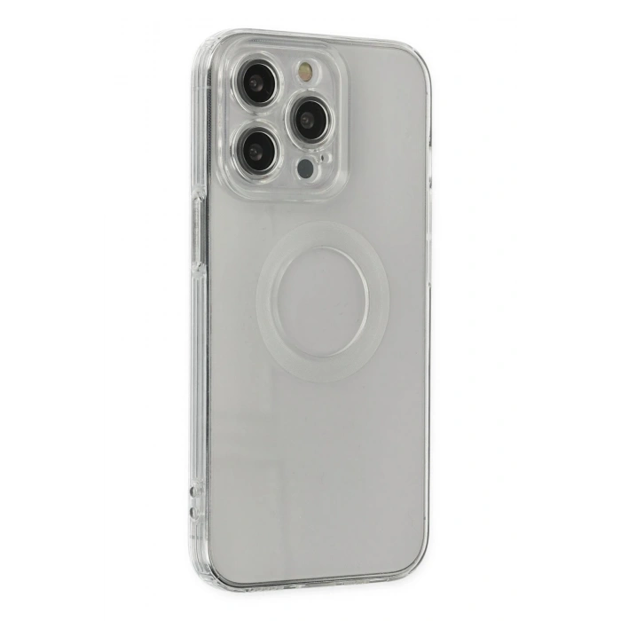 Mey İthalat®   iPhone 14 Pro Kılıf Santa Lens Silikon - Şeffaf