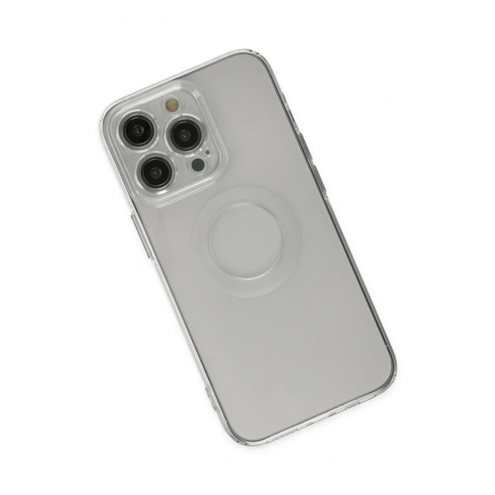 Mey İthalat®   iPhone 14 Pro Kılıf Santa Lens Silikon - Şeffaf
