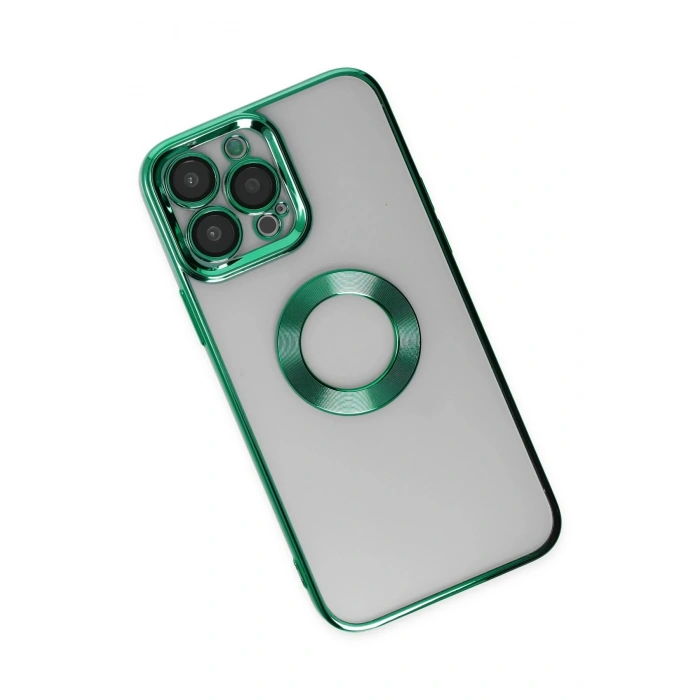 Mey İthalat®   iPhone 14 Pro Kılıf Slot Silikon - Köknar Yeşili