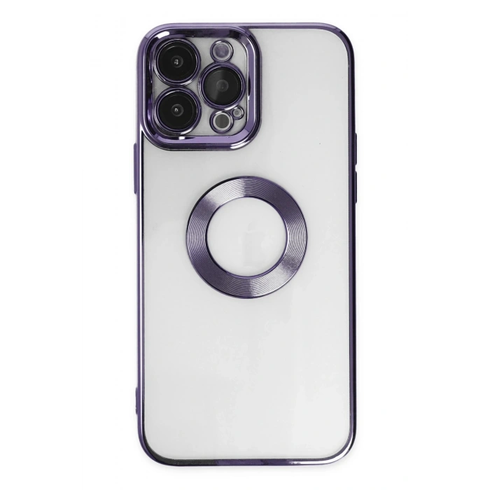 Mey İthalat®   iPhone 14 Pro Kılıf Slot Silikon - Mor