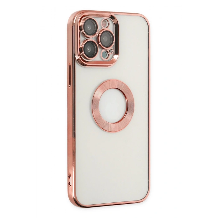 Mey İthalat®   iPhone 14 Pro Kılıf Slot Silikon - Rose Gold