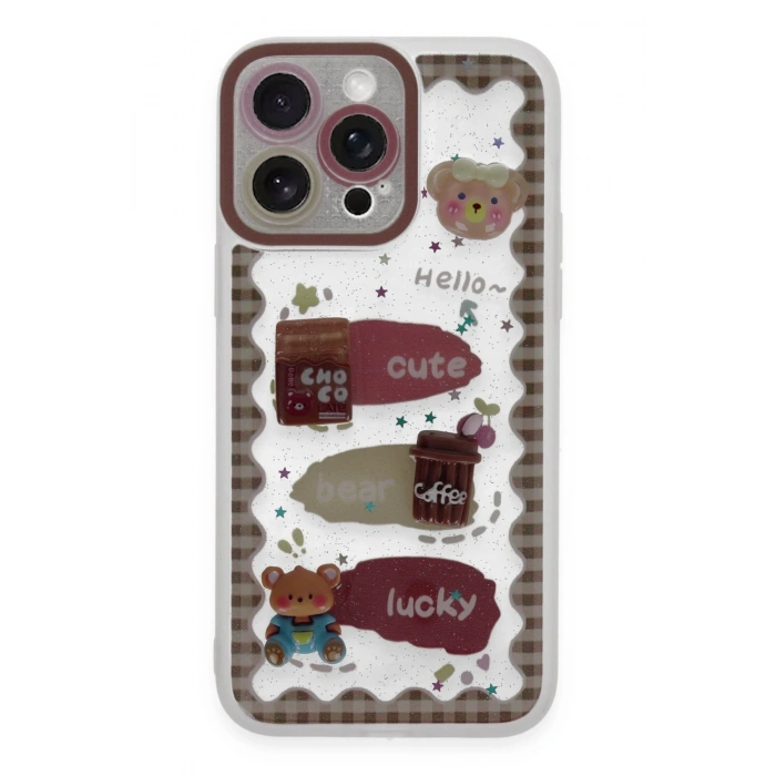 Mey İthalat®   iPhone 14 Pro Kılıf Sweet Desenli Silikon Kapak - Şeffaf