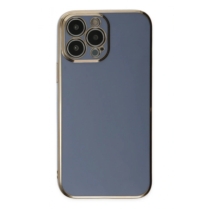 Mey İthalat®   iPhone 14 Pro Kılıf Volet Silikon - Mavi
