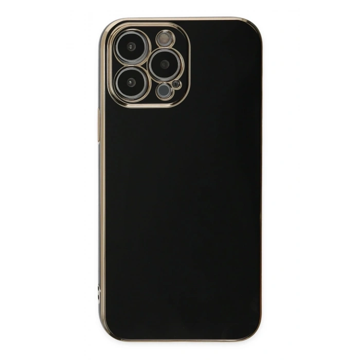 Mey İthalat®   iPhone 14 Pro Kılıf Volet Silikon - Siyah