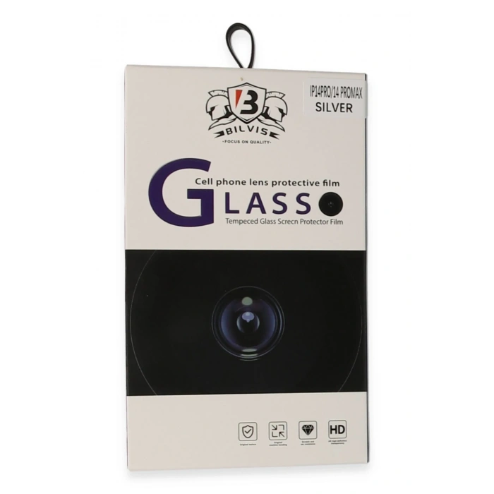 Mey İthalat®   iPhone 14 Pro Max Bilvis Titan Kamera Lens - Gümüş