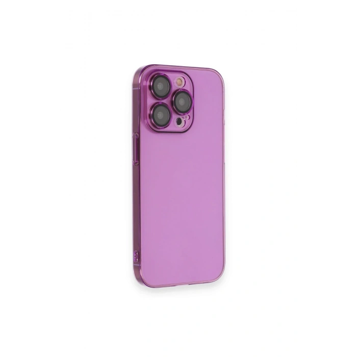 Mey İthalat®   iPhone 14 Pro Max Kılıf Armada Lensli Kapak - Mor