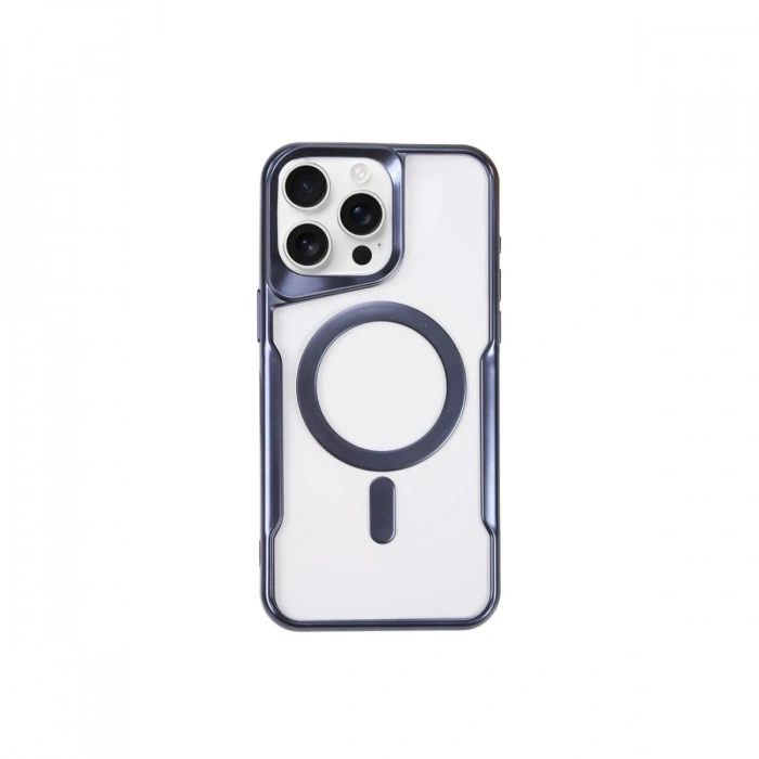 Mey İthalat®   iPhone 14 Pro Max Kılıf Boyi Magsafe Silikon Kapak - Lacivert