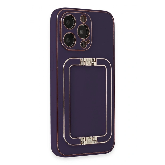 Mey İthalat®   iPhone 14 Pro Max Kılıf Coco Elit Kapak - Derin Mor