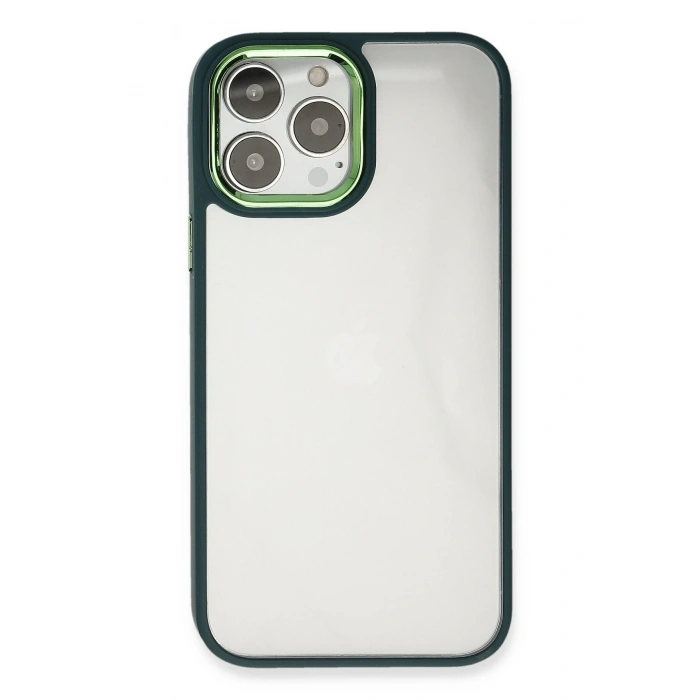 Mey İthalat®   iPhone 14 Pro Max Kılıf Dora Kapak - Haki Yeşil