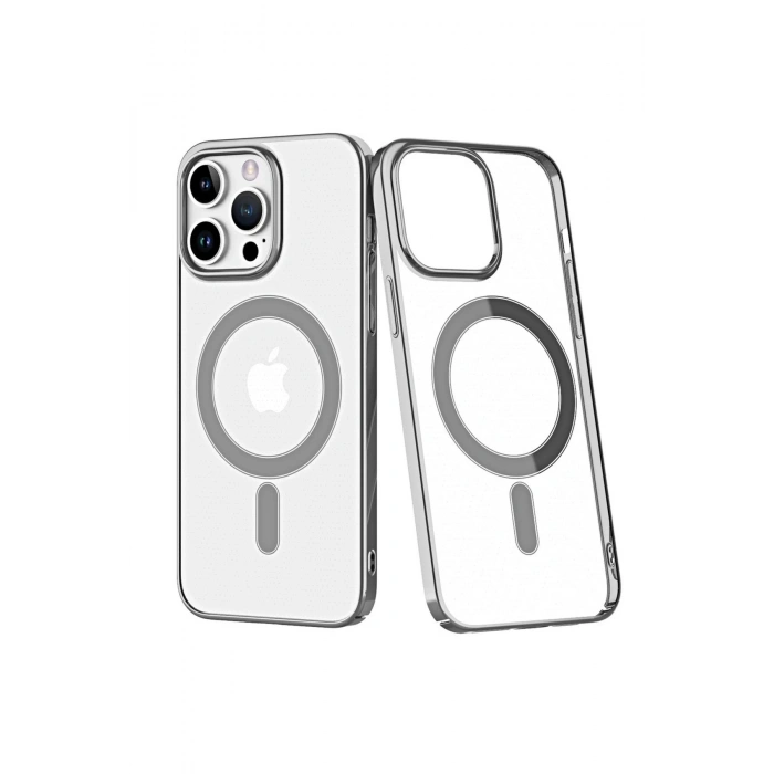 Mey İthalat®   iPhone 14 Pro Max Kılıf Element Magneticsafe Sert Kapak - Gümüş