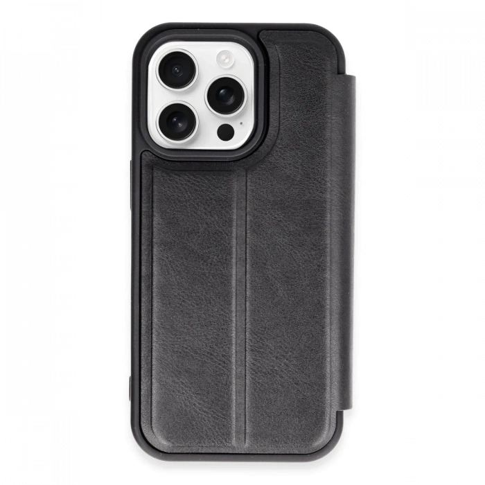 Mey İthalat®   iPhone 14 Pro Max Kılıf Flip Cover - Siyah