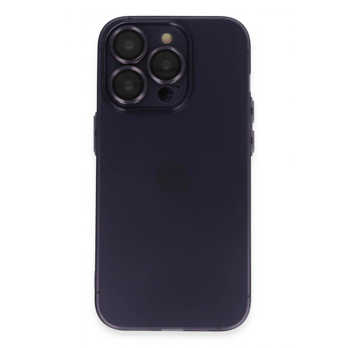 Mey İthalat®   iPhone 14 Pro Max Kılıf Luko Lens Silikon - Siyah