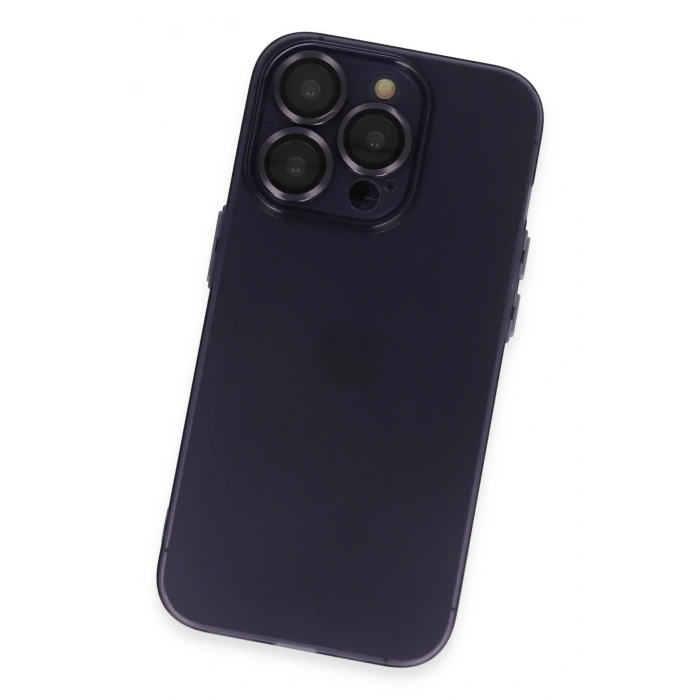 Mey İthalat®   iPhone 14 Pro Max Kılıf Luko Lens Silikon - Siyah