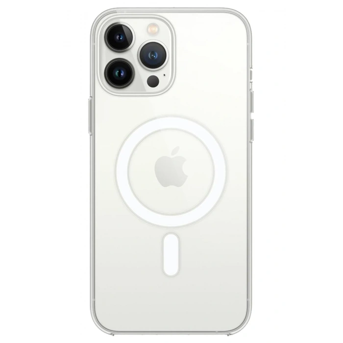 Mey İthalat®   iPhone 14 Pro Max Kılıf Magneticsafe Şeffaf Silikon - Şeffaf