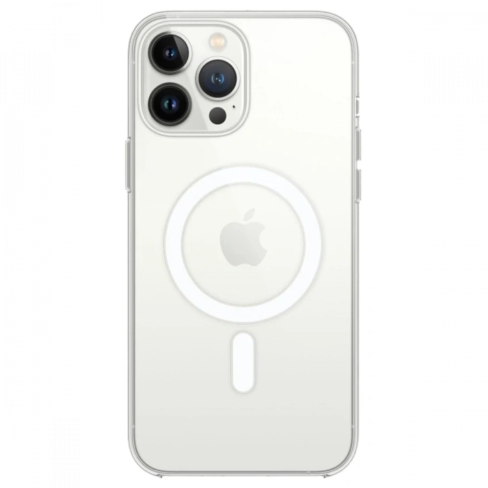 Mey İthalat®   iPhone 14 Pro Max Kılıf Magneticsafe Şeffaf Silikon - Şeffaf