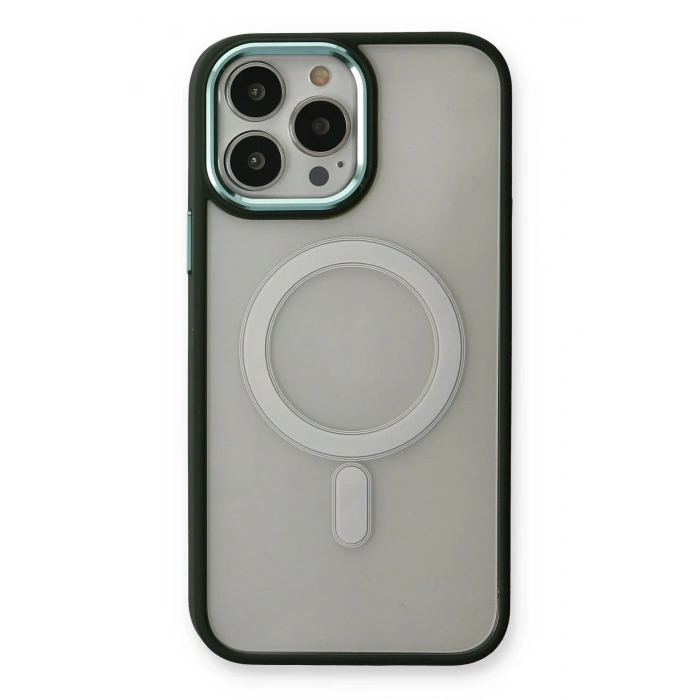 Mey İthalat®   iPhone 14 Pro Max Kılıf Room Magneticsafe Silikon - Köknar Yeşili