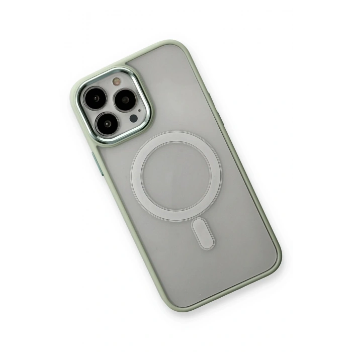 Mey İthalat®   iPhone 14 Pro Max Kılıf Room Magneticsafe Silikon - Su Yeşili