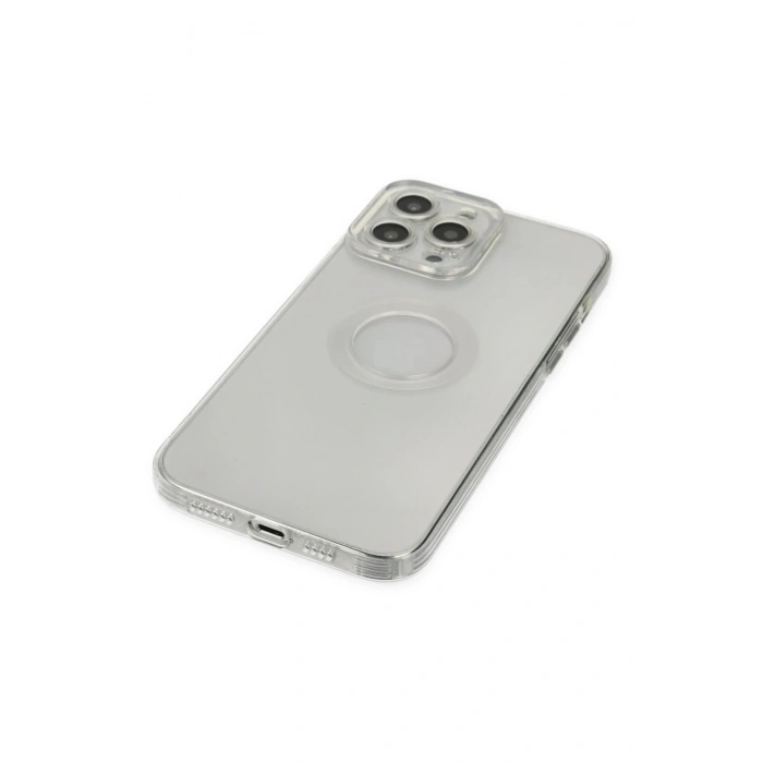 Mey İthalat®   iPhone 14 Pro Max Kılıf Santa Lens Silikon - Şeffaf