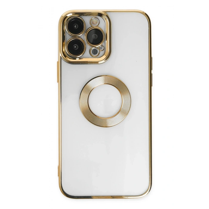 Mey İthalat®   iPhone 14 Pro Max Kılıf Slot Silikon - Gold