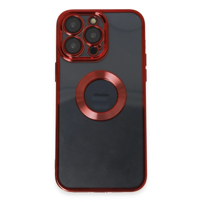 Mey İthalat®   iPhone 14 Pro Max Kılıf Slot Silikon - Kırmızı