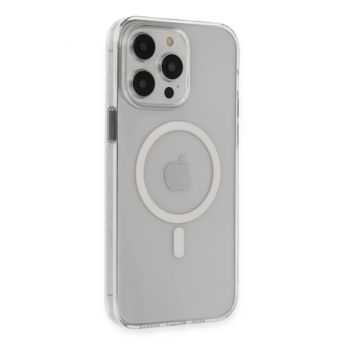 Mey İthalat®   iPhone 14 Pro Max Kılıf Tron Şeffaf Magsafe Kapak - Şeffaf