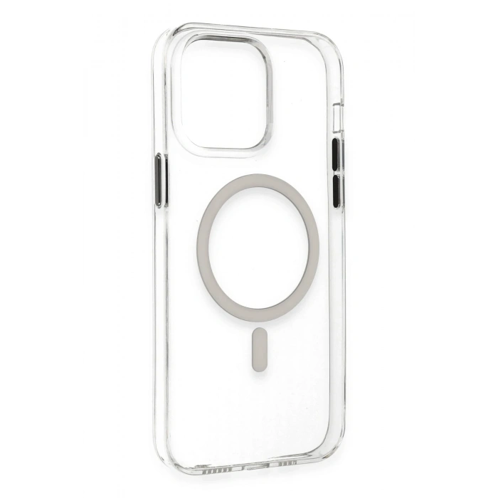 Mey İthalat®   iPhone 14 Pro Max Kılıf Tron Şeffaf Magsafe Kapak - Şeffaf