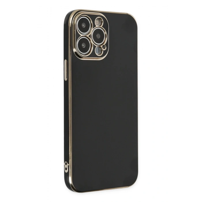 Mey İthalat®   iPhone 14 Pro Max Kılıf Volet Silikon - Siyah