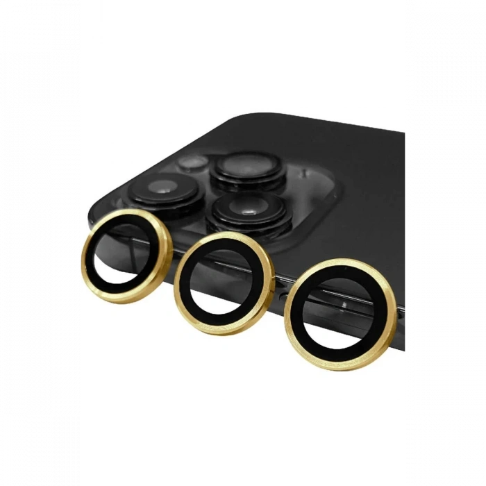 Mey İthalat®   iPhone 14 Pro Max Raze Metal Kamera Lens - Gold
