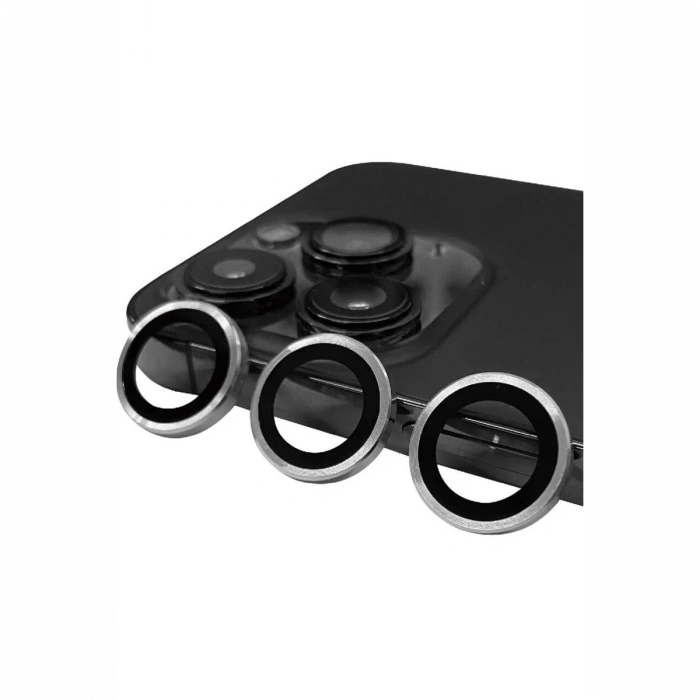 Mey İthalat®   iPhone 14 Pro Max Raze Metal Kamera Lens - Gümüş