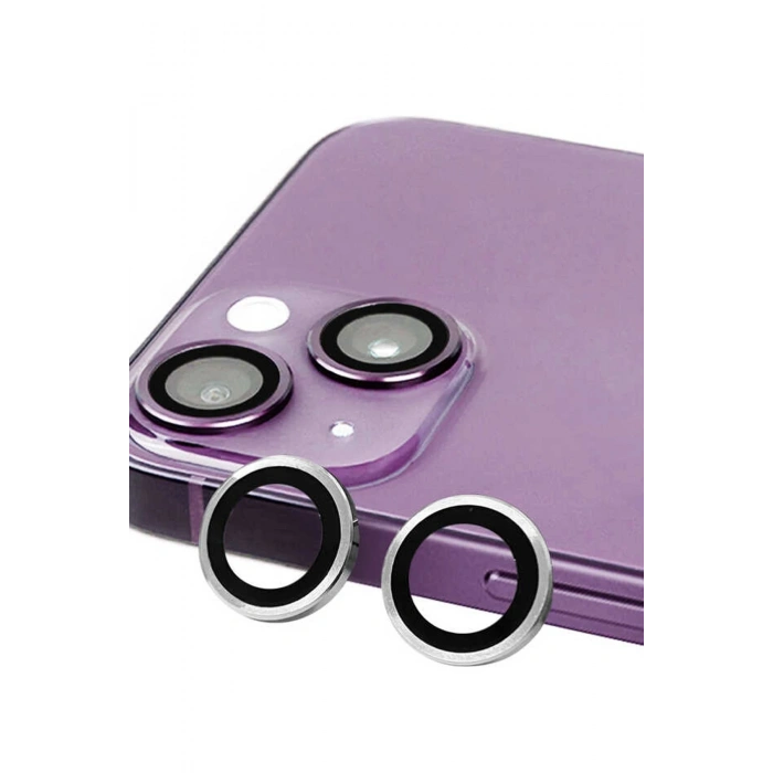 Mey İthalat®   iPhone 14 Raze Metal Kamera Lens - Gümüş