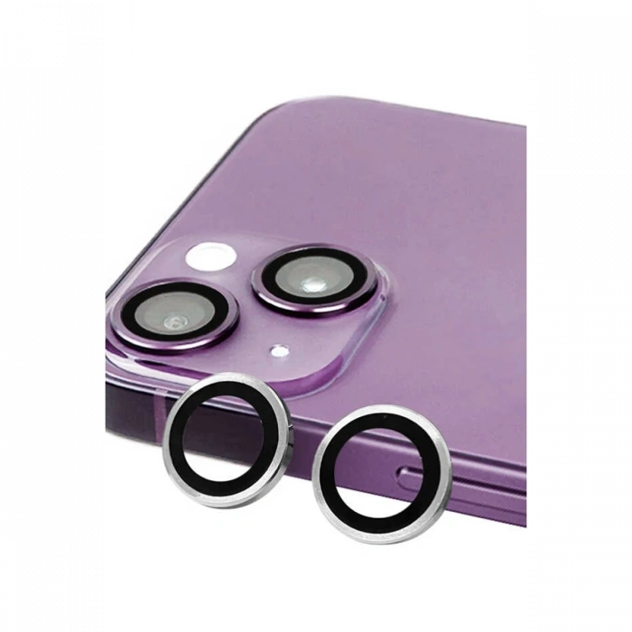Mey İthalat®   iPhone 14 Raze Metal Kamera Lens - Gümüş