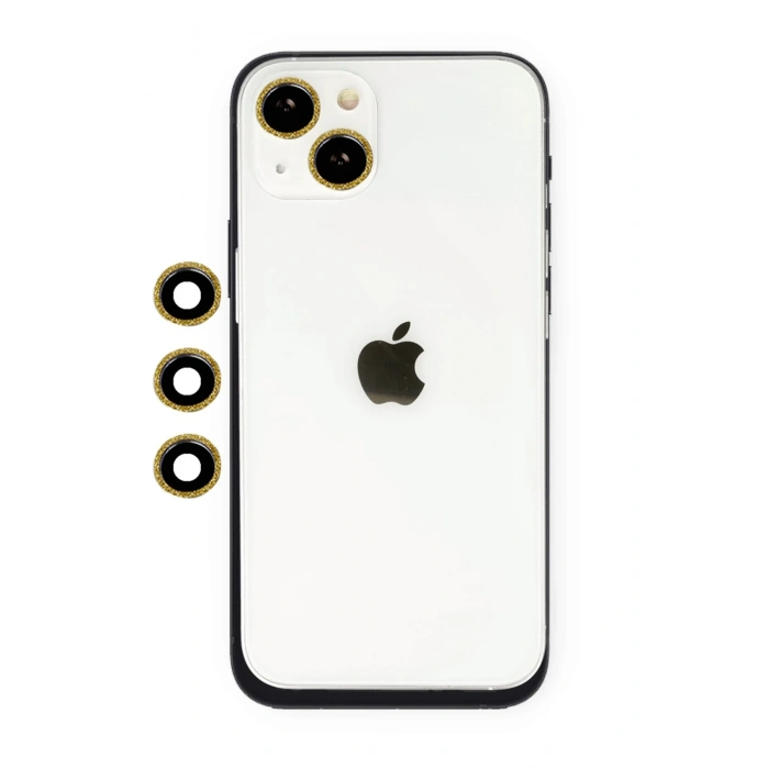 Mey İthalat®   iPhone 14 Shine Kamera Lens - Gold