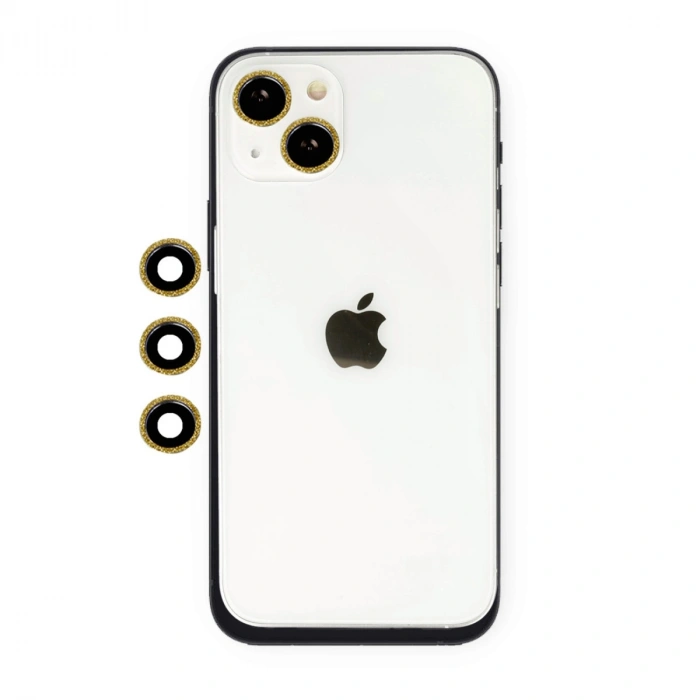 Mey İthalat®   iPhone 14 Shine Kamera Lens - Gold