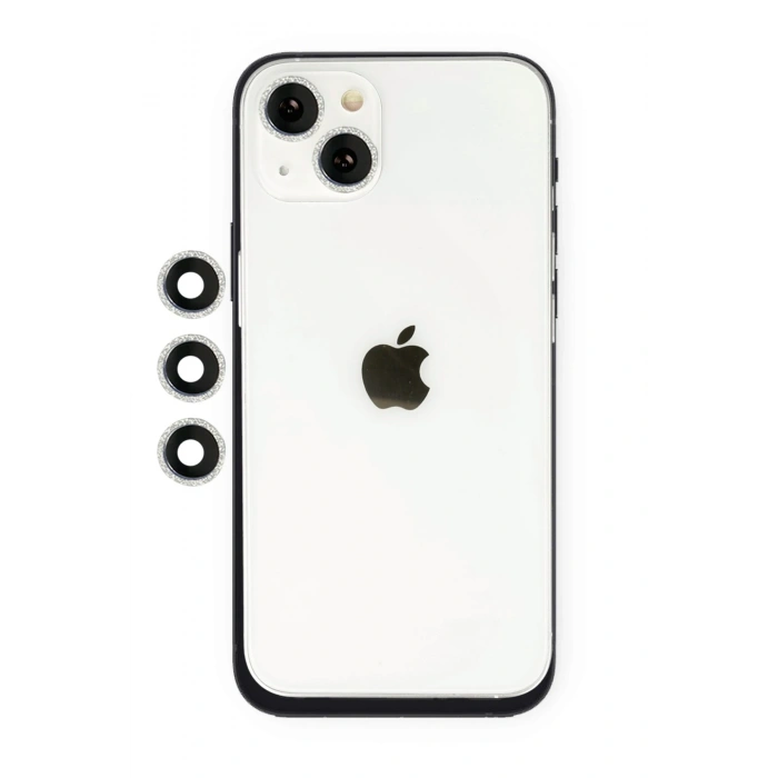 Mey İthalat®   iPhone 14 Shine Kamera Lens - Gümüş