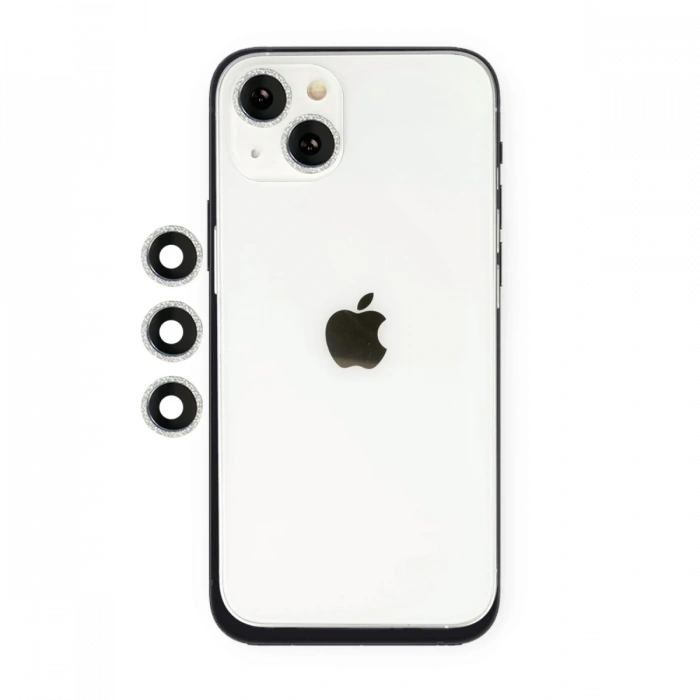Mey İthalat®   iPhone 14 Shine Kamera Lens - Gümüş