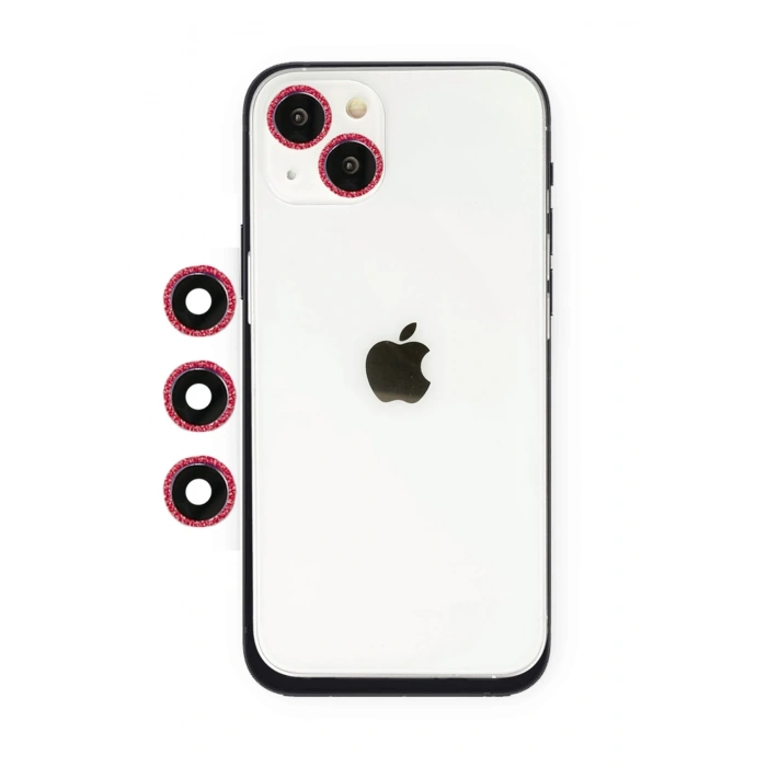 Mey İthalat®   iPhone 14 Shine Kamera Lens - Kırmızı