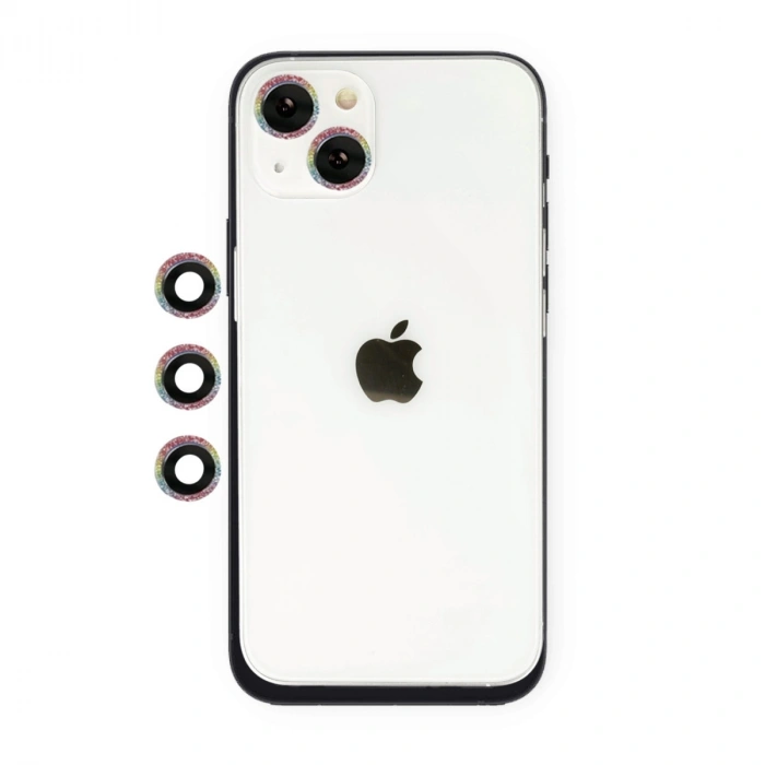 Mey İthalat®   iPhone 14 Shine Kamera Lens - Rainbow