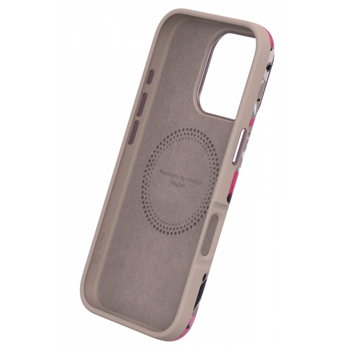 Mey İthalat®   iPhone 15 Flower Series Magsafe Kapak - Pembe